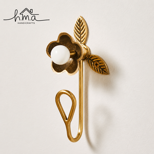 Monstera Leaf Solid Brass Wall Hook Decorative Tropical Plant <b>Coat</b> Hook Towel <b>Robe</b> Hat Key Holder Handmade Home Decor - Product Image 3