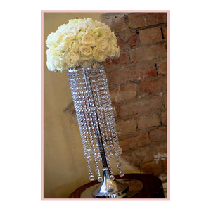 Lustre de table suspendu en cristal décoratif de mariage de luxe centres de table pour décor de fête d'événement support de fleurs de table - Product Image 1