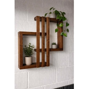 Étagères murales en bois pour rangement, organisateur mural pour épices de cuisine, accessoires de chambre, essentiels de salle de bain, fournitures de bureau - Product Image 1