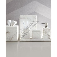 Ensemble de salle de bain en marbre moderne de haute qualité, personnalisable, cinq pièces, imperméable, facile à nettoyer, pour la maison et les hôtels