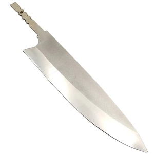 Hoja de Cuchillo de Acero Inoxidable de 9 Pulgadas con Borde Recto y Biselado, Grado DIY, 0.5 mm de Grosor, Hoja de Cuchillo de Chef para Cocina con Mango de Acero - Product Image 1