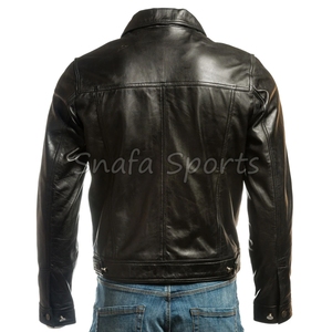 <b>Winter</b> Season Solid Color Genuine <b>Leather</b> Biker <b>Jacket</b> with Custom Inside Pockets Design Top Selling <b>Leather</b> <b>Jackets</b> - Product Image 4