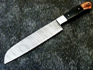 Cuchillo de chef de acero de Damasco, mango de madera Pakka, cuchillo de lujo hecho a mano, cuchillo de cocina artesanal, cuchillo de Damasco de lujo personalizado - Product Image 2