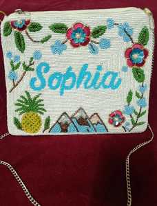 Pochette perlée faite à la main, sac à main de créateur abordable pour femme, idéal pour les mariages, soirées et festivals - Product Image 6