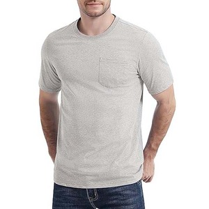 Men's High Street Style Slim Fit Casual <b>Shirts</b> Breathable Cotton <b>Polyester</b> Crewneck Pocket Short Sleeve Knitted Crewneck <b>Shirts</b> - Product Image 3