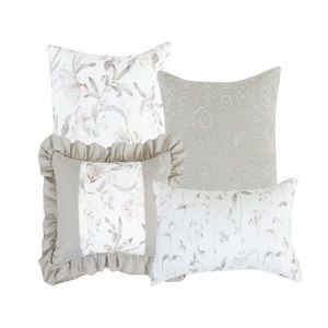 7 PCS Botanical Leaves Embroidered <b>Bed</b> in a Bag <b>Comforter</b> Set with Printed Features - Product Image 5