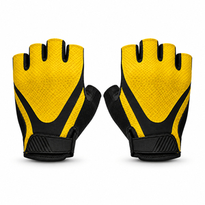 Gants de cyclisme à marque privée, style demi-doigts, respirants, avec paume absorbant les chocs, production OEM pour les marques d'équipements de vélo - Product Image 3