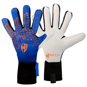 ถุงมือผู้รักษาประตูแบบมืออาชีพที่ปรับแต่งได้  แผ่นยางกันกระแทกด้านหน้าทำจากยางลาเท็กซ์ Giga  ด้านหลังพิมพ์ลายแบบ Sublimation และยางซิลิโคนฉีดขึ้นรูป T-Tab - Product Image 6