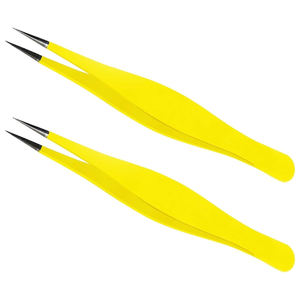 Pinces de précision à pointe ultra-fine de la plus haute qualité, en acier inoxydable, pour extensions de cils greffés - Product Image 1