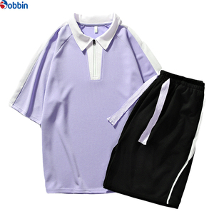 Conjunto Corto Personalizado para Hombre, Camisetas Polo Holgadas de Verano de Alta Calidad, Traje Deportivo Informal con Parches, Conjunto Deportivo para Correr de Manga Corta - Product Image 5
