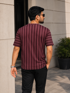 Camiseta Polo Informal a la Moda, Camiseta Polo a Rayas para Hombre, Manga Corta, Polialgodón, para Golf - Product Image 4