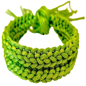 Green Double Braided <b>Macrame</b> Elastic Cord Kids Muay Thai Armband Kids Muay Thai Armbands Cords - Product Image 1
