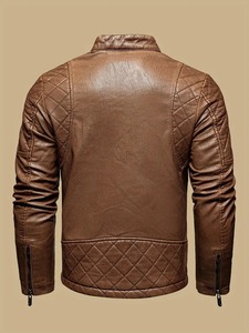 Chaqueta de Cuero Genuino Premium para Hombre, Chaqueta de Motociclista Clásica Hecha a Mano, de Lujo, Suave, Cómoda, Duradera, para Invierno y Actividades al Aire Libre - Product Image 3