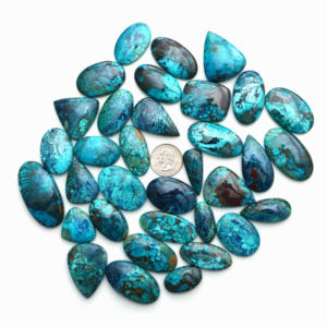 Natural Shattuckite Cabochons Blue Gemstone Cabs Wire Wrap Handmade <b>Healing</b> Stones Crystals Polished - Product Image 1