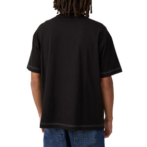 Camisetas de Hombre de Algodón Grueso con Costuras en Contraste, de Moda, Buena Calidad, Precio Bajo, Talla Grande - Product Image 4