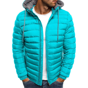 Veste d'hiver matelassée noire personnalisée pour homme – Fabricant en gros – Manteau chaud à capuche en duvet – Vêtement d'extérieur décontracté et épais - Product Image 6