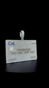 จี้บัตรเครดิตสินค้ามาใหม่925เงินวีซ่าสีเงินจี้ประดับเพชรแบบสี่เหลี่ยมผืนผ้ามีเอกลักษณ์สำหรับจี้ฮิปฮอปน้ำแข็งขนาดใหญ่ - Product Image 2