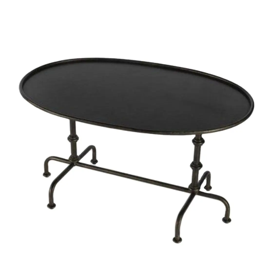 Nouveau Style Fabriqué À La Main Pièce Maîtresse De Chambre Table Noir Enduit Canapé Côté Meubles En Métal Pour La Maison Décorative