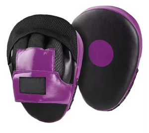 Mitaines de boxe en PU violet et noir avec fermeture auto-agrippante, équipement de protection respirant pour adultes unisexe - Product Image 6