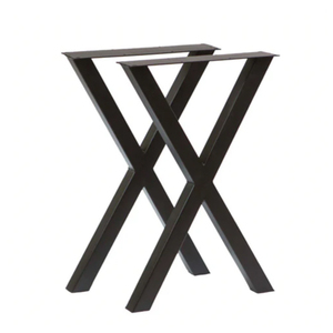 Heavy duty Writing desk <b>table</b> X legs 1 Pair 71cm <b>tall</b> 46cm wide Metal Black <b>Table</b> Legs - Product Image 2
