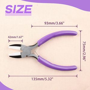 Pince à bec plat double en nylon de 5,5 pouces en acier inoxydable, outil de façonnage et de pliage de fil à mâchoires souples pour la fabrication de bijoux, la réparation et l'artisanat DIY - Product Image 3