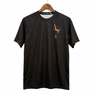 Camiseta Personalizada de Poliéster Satinado con Estampado de Gallo para Hombre, Manga Corta, Ligera, Deportiva, Corte Regular, Alta Calidad - Product Image 3