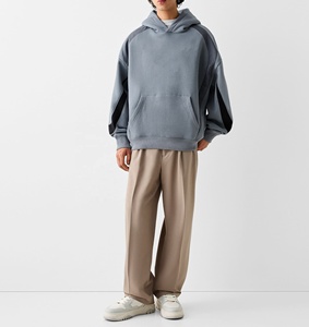 Sweat à capuche surdimensionné en molleton épais pour homme, 450 g/m², 100 % coton, coupe ample, impression numérique, respirant, écologique - Product Image 4