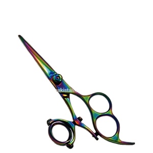 Ciseaux de coiffure professionnels rotatifs à 360° pour barbiers et stylistes, conception ergonomique pivotante pour le pouce, en acier inoxydable, pour salon - Product Image 1