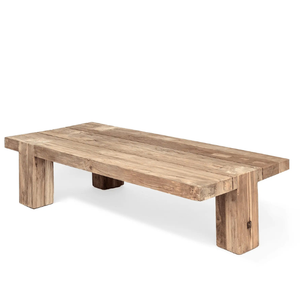 Table basse rectangulaire en teck massif, design moderne, pour salon, utilisation intérieure et extérieure, vente en gros - Product Image 2