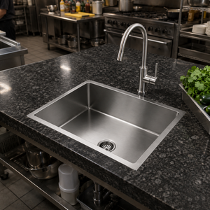 Stainless Steel <b>Kitchen</b> <b>Sink</b> Rectangular Industrial Under top 304 Grade Basin - Product Image 6