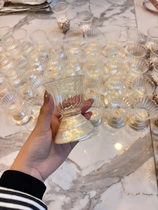 Gobelet décoratif artisanal en verre mosaïque de coquillages naturels, style côtier de luxe, pour mariage, événement, restaurant, décoration intérieure - Product Image 4