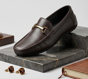 Hot Selling <b>Men's</b> High Top Leather Loafers Lightweight Soft Casual Formal Shoes Adult Size - Product Image 1