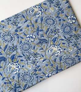 Magnifique tissu biologique imprimé à la main motif floral, haute qualité, fait main, pour vêtements et sacs, style côtelé pour garçons, vente au mètre - Product Image 2