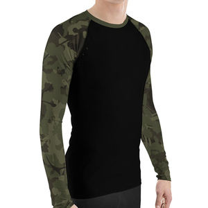 Men's Fitted MMA Rash Guard <b>Long</b> <b>Sleeve</b> <b>Compression</b> <b>Shirt</b> Camouflage Print Moisture Wicking Sportswear for Mixed Martial Arts - Product Image 5