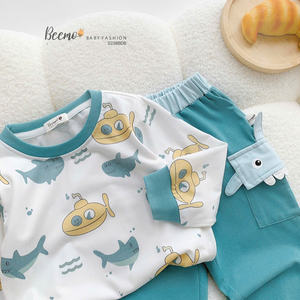Conjunto de Ropa para Niños de Alta Calidad, Ropa de Casa de Algodón, Ropa Cómoda para Niños, Chándal, Camiseta, Pantalones, Ropa para Niños Pequeños - Product Image 5