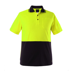 Wholesale RAPID SPORTS Men's Hi-<b>Vis</b> Short Sleeve Moisture Wicking Solid Working <b>T</b>-<b>shirt</b> Collared Workwear Quickdry Breathable - Product Image 3