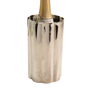 Cubo enfriador de vino de acero inoxidable de lujo, de doble pared y aislado, para champán, ideal para bares y bodas, soporte metálico para bebidas. - Product Image 1