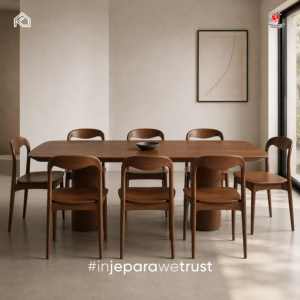 Chaise de salle à manger en teck massif minimaliste de luxe Asmaradana pour café, restaurant, maison, Jepara, Indonésie - Product Image 1