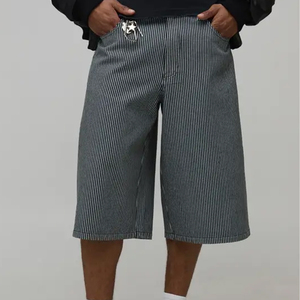 Shorts d'été personnalisés de haute qualité en tissu French Terry pour hommes, taille élastique, impression sérigraphique, longs shorts pour hommes par Inspire Apparel - Product Image 1