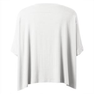 Women's Oversized Batwing Sleeve Crew Neck T-Shirt Solid Color Knitted Loose Fit Plus Size <b>Drop</b> Shoulder Short Sleeve Casual Top - Product Image 4