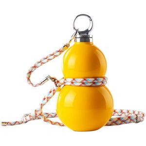 Borraccia Termica Gialla da 520ml a Forma di Zucca con Cannuccia, Tazza da Auto in Metallo, Vuota per Sublimazione 24 Ore, Confezione Scatola Bianca da 1500ml - Product Image 1