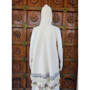 Top sin mangas con capucha y flecos de algodón y yute tejido estilo bohemio tribal para mujer, diseños personalizados - Product Image 4