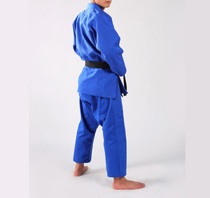 ชุดยูโด BJJ ผ้าฝ้าย 100% สำหรับผู้ใหญ่ ทรงปกติ ทนทาน สีดำล้วน สำหรับศิลปะการต่อสู้ - Product Image 4