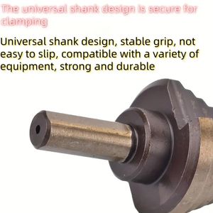 Set di 5 punte elicoidali a gradini in acciaio super rapido con rivestimento in titanio giallo, codolo triangolare, per metallo/legno/plastica - Product Image 5