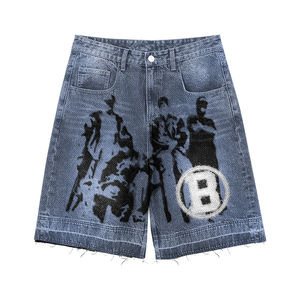 Conjunto de Dos Piezas Personalizado de Talla Grande para Otoño |   Conjunto Unisex de Sudadera con Capucha y Pantalones Cortos de Felpa |   Chándal negro de moda con detalles tejidos - Product Image 5