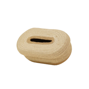 Boîte à mouchoirs ovale en jute écologique faite à la main, porte-serviettes en corde tressée pour la décoration de table à la maison - Product Image 4