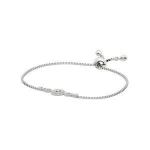 Pulsera de Cadena y Eslabones de Plata de Ley 925 con Diamantes para Mujer, Clásica para Bodas y Fiestas, con Brillo Luminoso y Duradero, Ideal para Regalo - Product Image 4
