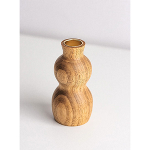Porte-bougie en bois d'acacia, forme conique, couleur marron, pour la décoration de la maison, les mariages, les Noël, éclairage décoratif. - Product Image 4
