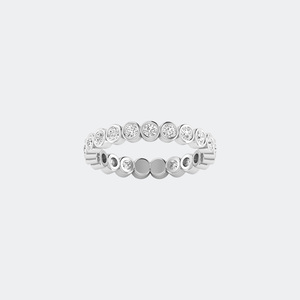 Bague éternité à sertissage clos avec diamants ronds brillants de 1,35 carats au total - Product Image 2