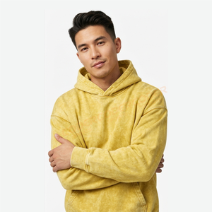 Sudadera con Capucha Personalizada Estilo Vintage para Hombre, 100% Algodón, Tejido Grueso, Estilo Urbano, Oversize, Lavado Ácido, Hombros Caídos - Product Image 6